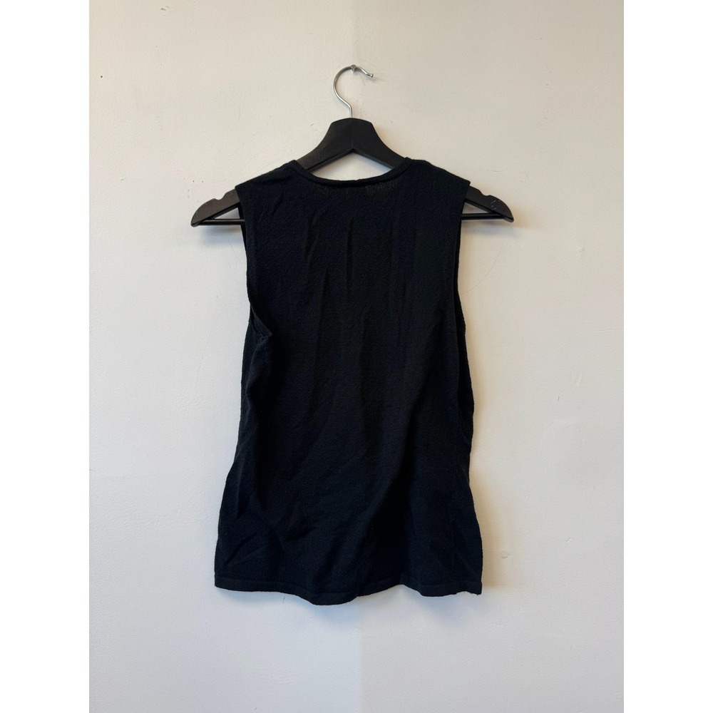 Vintage Merona Sleeveless Top Womens Small Black V Neck Sleeveless Knit Y2K - Picture 3 of 5